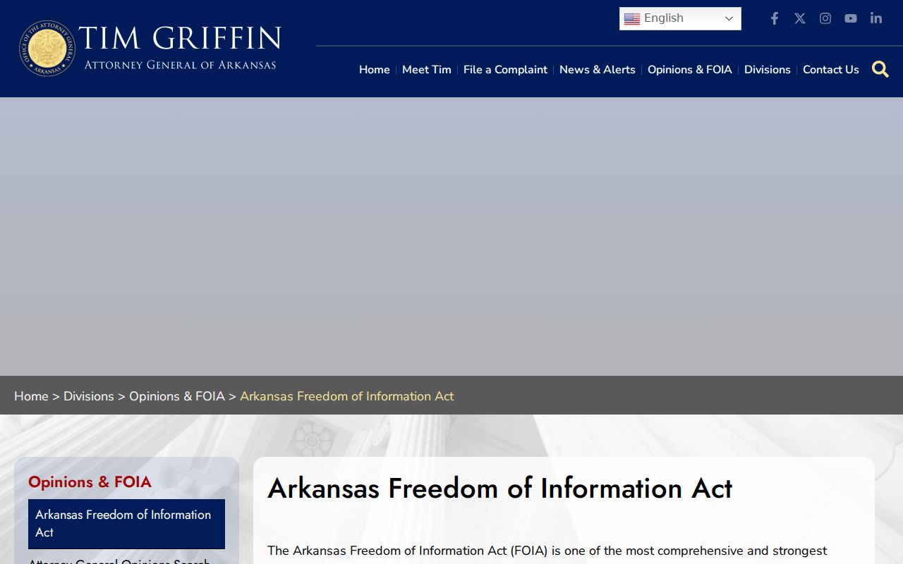 Washington County people search Arkansas FOIA records page
