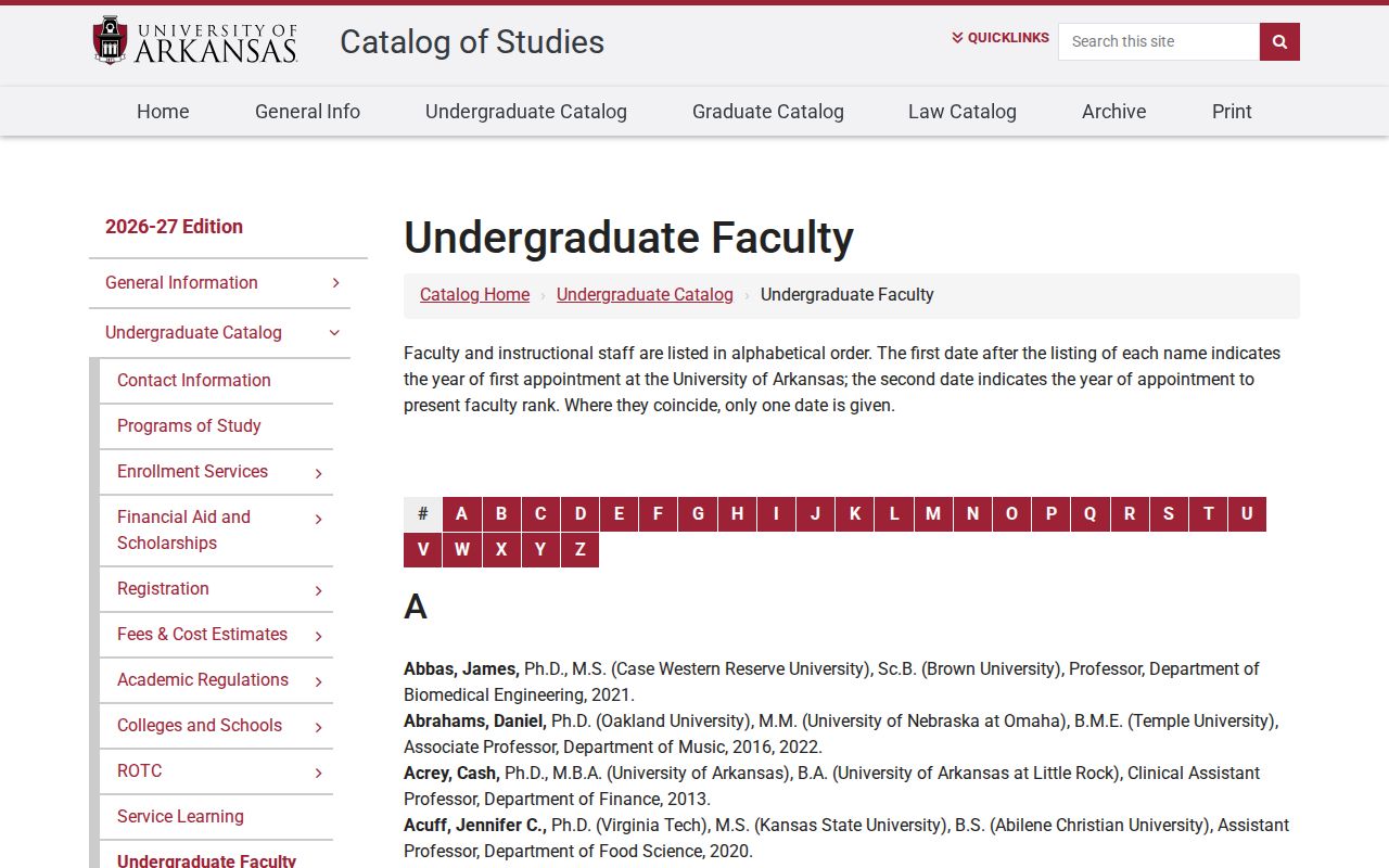 Washington County university directories for people lookup at UArk