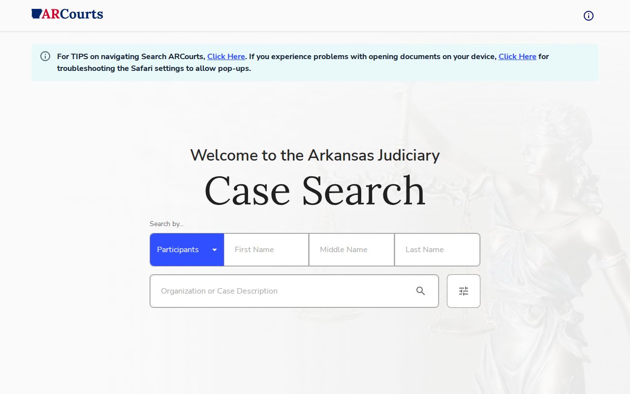 Washington County public records Search ARCourts case portal